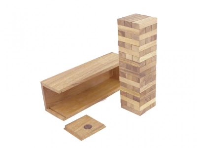 Лот: 7223884. Фото: 1. Дженга в деревянной коробке большая... Настольные игры, карты