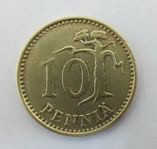 Лот: 21055828. Фото: 1. Финляндия. 10 пенни 1979 год. Европа