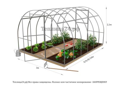 Лот: 8034475. Фото: 1. Теплица "Гарант" 20/30 шаг 65... Теплицы