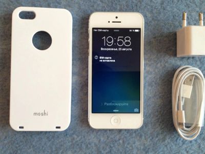 Лот: 3115184. Фото: 1. Iphone 5 16gb white. Смартфоны