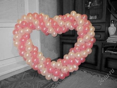 Лот: 751291. Фото: 1. Сердце из воздушных шаров. Другое (ручная работа)