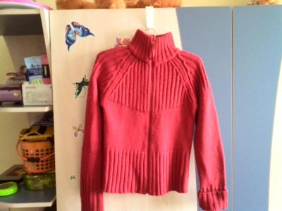 Лот: 4354814. Фото: 1. Джемпер красный. Свитеры, толстовки, худи