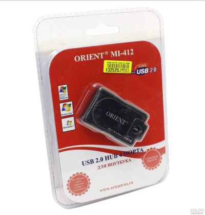 Лот: 17755828. Фото: 1. USB Хаб 2.0 Orient MI-412 4 порта... USB хабы