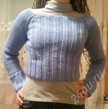 Лот: 648451. Фото: 1. Кофточка зимняя короткая (ручная... Свитеры, толстовки, худи