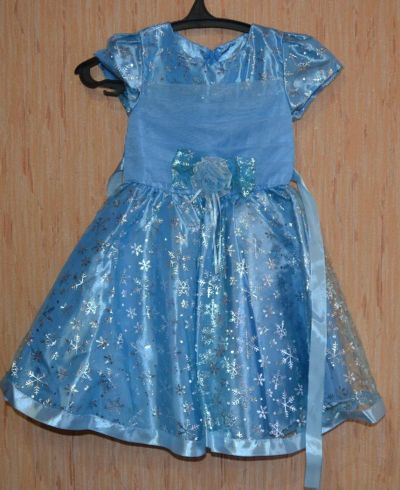 Лот: 8677531. Фото: 1. Платье голубое "Снежинка". Детские карнавальные, праздничные костюмы