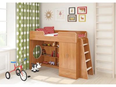 Лот: 3437633. Фото: 1. Детская кровать-чердак Л-3. Цвет... Детские кровати и кроватки