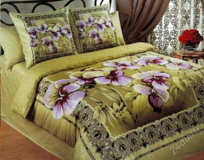 Лот: 1494199. Фото: 1. КПБ "Летний день"Шелк Евро(подод... Постельное бельё