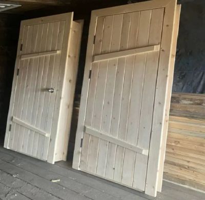 Лот: 21425024. Фото: 1. Двери из кедра Сибирского. Фурнитура, комплектующие