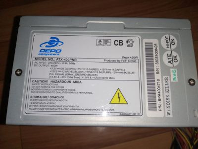 Лот: 15396541. Фото: 1. Блок питания Depo ATX-400PNR FSP... Корпуса, блоки питания