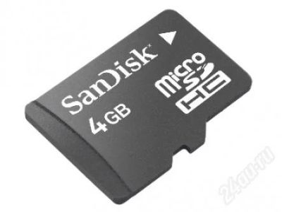 Лот: 1690967. Фото: 1. Карта памяти MicroSD 4GB "SanDisk... Карты памяти