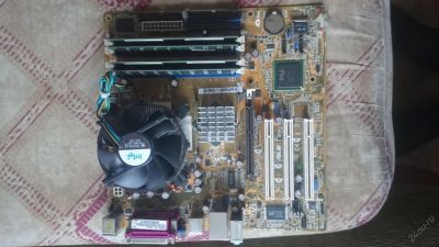 Лот: 5650136. Фото: 1. Мать -- ASUS P5P800-VM проц--... Материнские платы