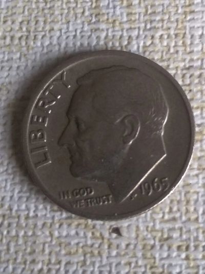 Лот: 18929749. Фото: 1. сша 10 центов ( 1 дайм) 1965. Америка