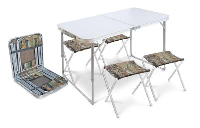 Лот: 21588001. Фото: 1. Набор стол+стулья (ССТ-К3/1 металлик-хант... Туристическая, походная мебель