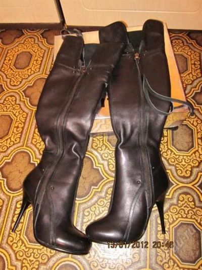 Лот: 1479969. Фото: 1. Кожаные новые сапоги(зима) LAVIT. Сапоги