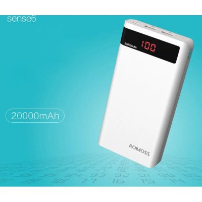 Лот: 10665782. Фото: 1. Romoss sense 6 P 20000 mAh, внешнее... Внешние, портативные аккумуляторы для смартфонов (Power bank)