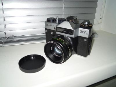Лот: 3745235. Фото: 1. Zenit ET + объектив helios 44-2... Плёночные зеркальные