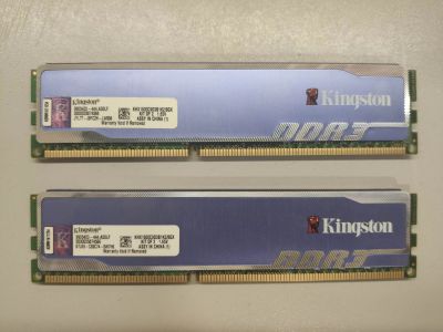 Лот: 18916279. Фото: 1. DDR3 2х4Gb Kingston HyperX KHX1600C9D3D1K2... Оперативная память
