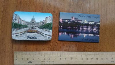 Лот: 19665023. Фото: 1. Магнитики Дрезден + Прага - 4... Магниты сувенирные