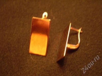 Лот: 31788. Фото: 1. серьги-прямоугольнички...золотого... Красноярск