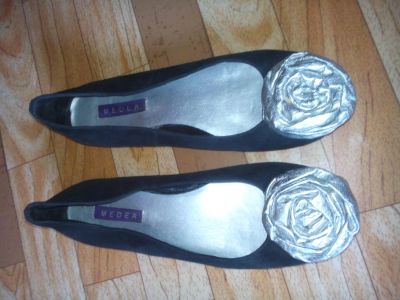 Лот: 6637531. Фото: 1. Балетки нарядные замша. Балетки