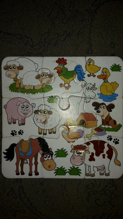 Лот: 7941447. Фото: 1. Пазлы мягкие "Животные". Пазлы