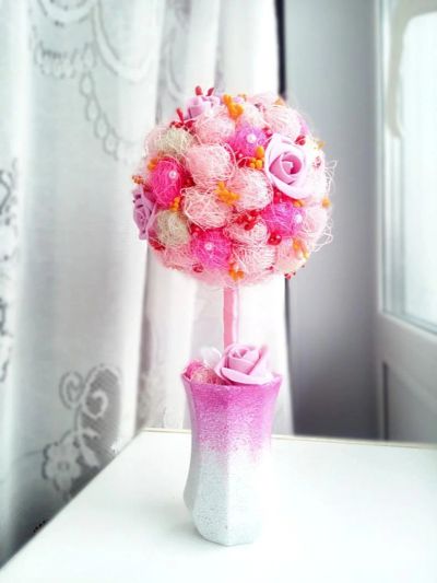 Лот: 6579005. Фото: 1. Топиарий " розовые сны". Аксессуары