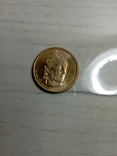 Лот: 19809105. Фото: 1. 1 доллар 10 й президент США Джон... Америка