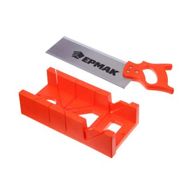 Лот: 25888380. Фото: 1. Стусло пластмассовое с пилой 300... Ручной инструмент