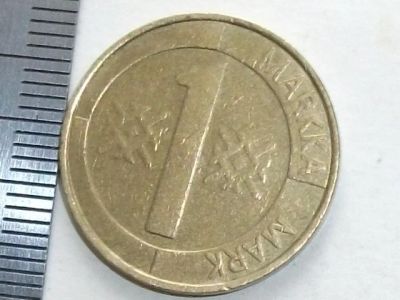 Лот: 7747340. Фото: 1. Монета 1 марк одна Финляндия 1993... Европа
