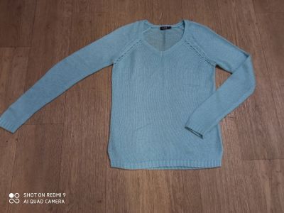 Лот: 19944943. Фото: 1. Пуловер O'STIN голубой бирюзовый... Свитеры, толстовки