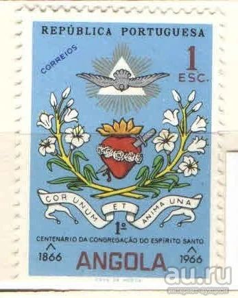 Лот: 16014405. Фото: 1. марка 1966 Ангола Эмблема юбилей... Марки