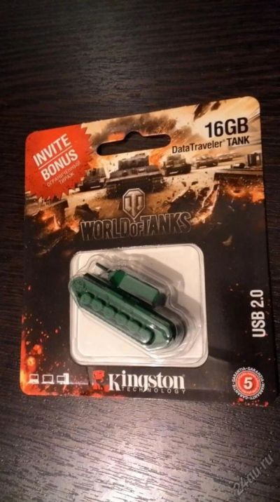 Лот: 5597634. Фото: 1. Kingston WOT KV-1 (DT-TANK/16GB... USB-флеш карты