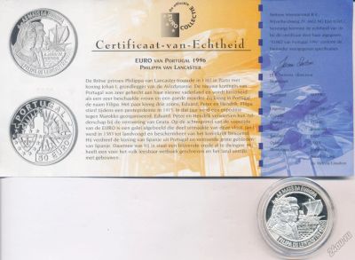 Лот: 5851410. Фото: 1. Португалия 50 евро 1996 Филиппа... Европа