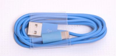 Лот: 3247558. Фото: 1. Синий дата-кабель для iPhone 5... Дата-кабели, переходники