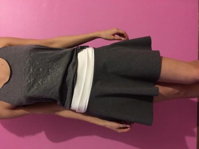 Лот: 5481707. Фото: 1. Короткая серая юбка солнцем Zara... Юбки