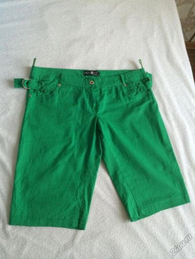 Лот: 5930911. Фото: 1. Новые зеленые шорты хлопок/стрейч... Брюки, шорты