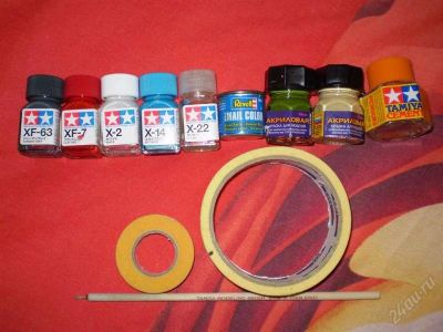Лот: 1358679. Фото: 1. краски для моделей. цена за весь... Авиамоделизм