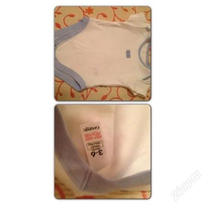 Лот: 2623427. Фото: 1. Боди с коротким рукавом 3-6 мес. Ползунки, распашонки, слипы