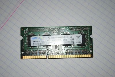 Лот: 4957778. Фото: 1. Оперативка для ноутбука DDR3 1Gb... Оперативная память
