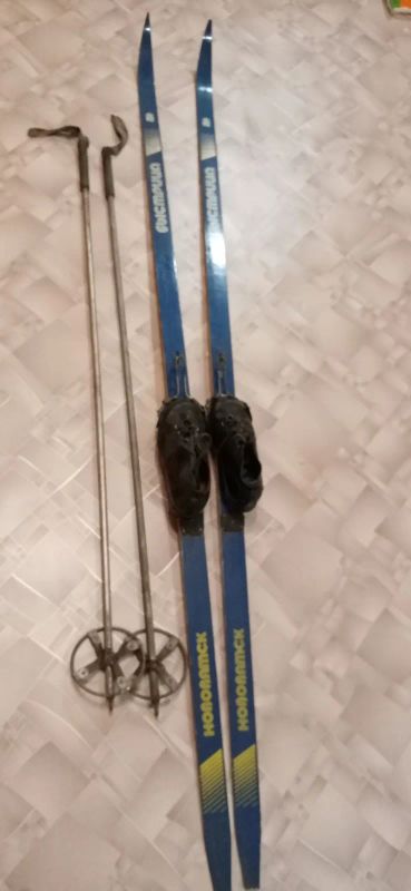 Лот: 19666117. Фото: 1. Лыжный набор 3 (лыжи + палки... Комплект в сборе