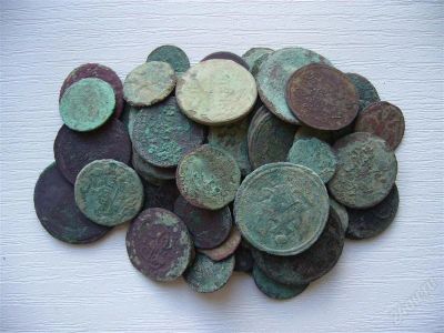 Лот: 1176980. Фото: 1. 50 штук "убитых" монет (1730-1917... Россия до 1917 года