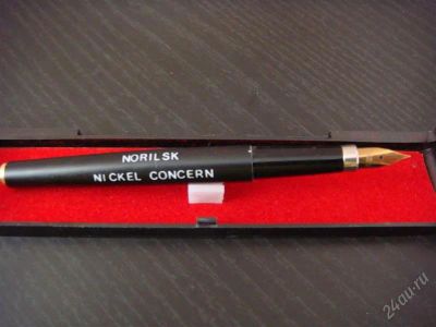 Лот: 1206930. Фото: 1. Перьевая ручка с логотипоп NorNikel. Сувенирные мелочи