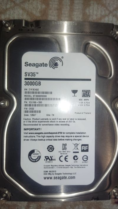 Лот: 18364670. Фото: 1. Жесткий диск 3tb seagate sv35. Жёсткие диски (HDD)