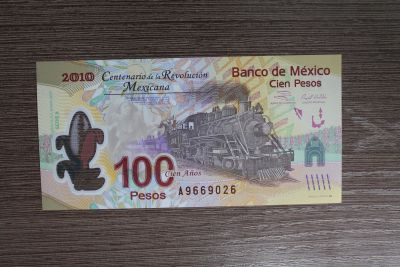 Лот: 19158622. Фото: 1. Купюра пластик Мексика 100 песо... Америка