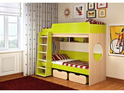 Лот: 3437378. Фото: 1. Детская кровать двухъярусная Л-7... Детские кровати и кроватки