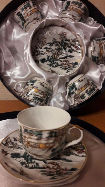 Лот: 10677775. Фото: 1. Сервиз чайный фарфоровый. Сервизы, наборы посуды