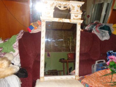 Лот: 7502843. Фото: 1. зеркало антиквариат 19 век. ручная... Резьба