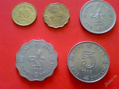 Лот: 1161974. Фото: 1. Гонконг. 1986-90 5 монет. Азия