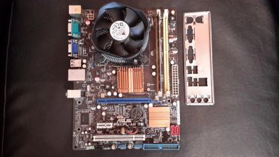 Лот: 8827312. Фото: 1. ASUS P5KPL-AM SE / Intel Pentium... Материнские платы