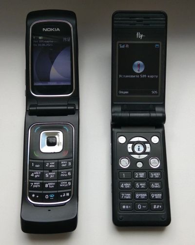 Лот: 18021010. Фото: 1. Nokia 6555 (RM-271) и Fly MX200i. Кнопочные мобильные телефоны